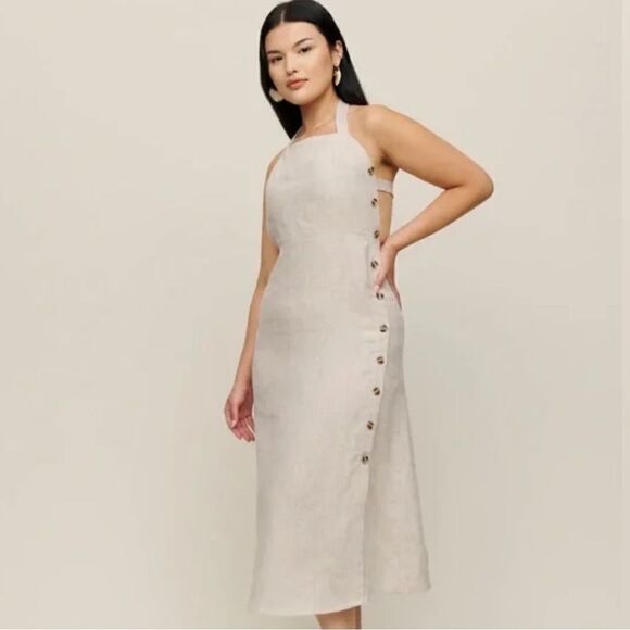 NWT Reformation Mar linen dress size 10 - Picture 1 of 5